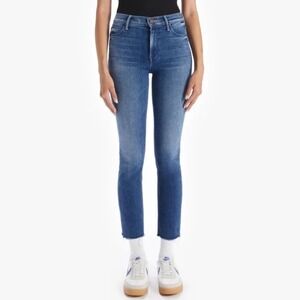 MOTHER | Mid Rise Dazzler Crop Fray Denim Jeans, We're All in This Together, 26